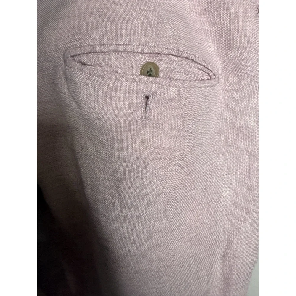 JOSEPH ABBOUD 100% Linen Pink Flat Front‎ Dress Pants Sz 42 X 30 Clean Golf